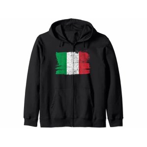 画像: 【8色展開】イタリア語ジップアップ パーカー ユニセックス「イタリア国旗」メンズ レディス S-XXL