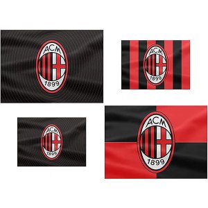 画像: 【4種】旗 AC Milan ACミラン 公式オフィシャルグッズ イタリア