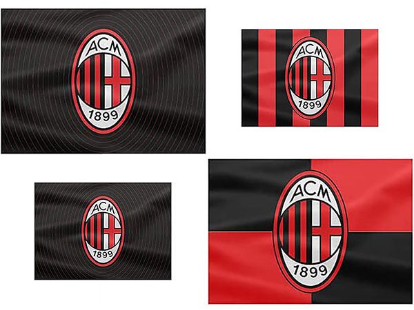 画像1: 【4種】旗 AC Milan ACミラン 公式オフィシャルグッズ イタリア (1)