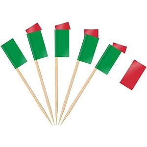 画像: イタリア旗 つまようじ旗 フードピック フラッグピック 100本 / 200本