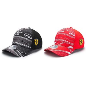 画像: 【2色】Scuderia Ferrari フェラーリ グラフィック ベースボールキャップ PUMA 黒/赤