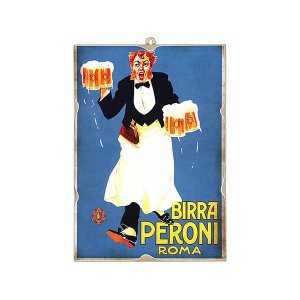 画像: アンティーク風サインプレート PERONI ペローニ 25 x 18cm