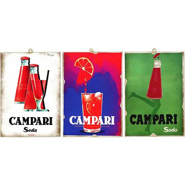 画像2: 【5種】アンティーク風サインプレート ポスター CAMPARI カンパリ 25 x 18cm / 42 X 30cm (2)