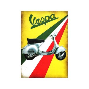 画像: アンティーク風サインプレート ポスター VESPA ヴェスパ 40 x 30 cm