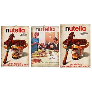 画像: 【3種】アンティーク風サインプレート ポスター Nutella ヌテッラ 25 x 18cm / 40 x 30 cm