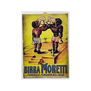 画像: アンティーク風サインプレート BIRRA MORETTI ビッラ・モレッティ 25 x 18cm