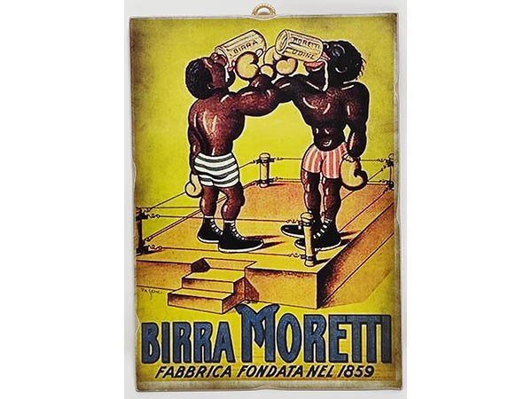 画像1: アンティーク風サインプレート BIRRA MORETTI ビッラ・モレッティ 25 x 18cm (1)