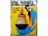 画像: アンティーク風サインプレート ポスター Amaro Montenegro アマーロ・モンテネグロ 40 x 30 cm