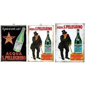 画像: 【3種】アンティーク風サインプレート ポスター San Pellegrino サン・ペッレグリーノ 25 x 18cm / 40 x 30 cm