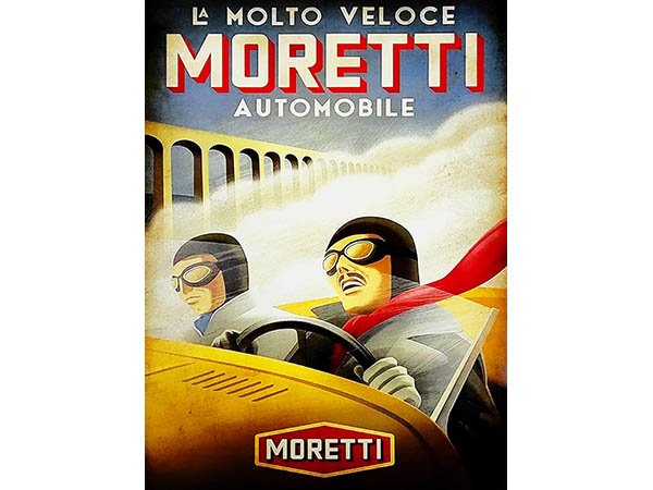 画像1: アンティーク風ポスター MORETTI モレッティ 40 x 30 cm (1)