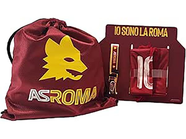 画像1: ファンセット マフラー、ネックストラップ、巾着袋 サッカー AS ROMA ASローマ 公式オフィシャルグッズ イタリア (1)