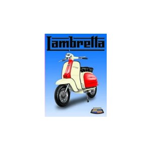 画像: アンティーク風サインプレート　イタリア　SCOOTER LAMBRETTA 125CC　30ｘ40cm【カラー・マルチ】