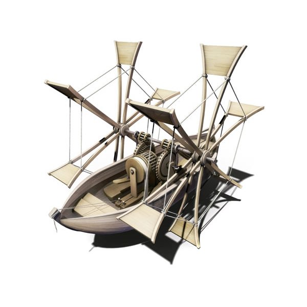 画像1: Italeri パドルボート模型　レオナルド・ダ・ヴィンチ【カラー・ブラウン】 (1)