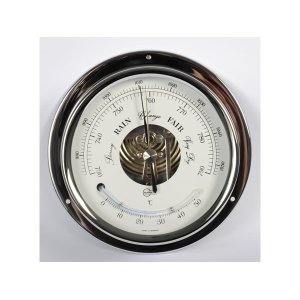 画像: シンプルな気圧計・温度計　シルバー【カラー・ホワイト】【カラー・グレー】