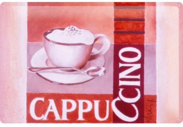 画像1: アンティーク風サインプレート　イタリア　カプチーノ Cappucino　30ｘ20cm【カラー・マルチ】 (1)