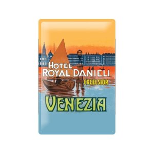 画像: アンティーク風サインプレート　イタリア　ヴェネツィア　Venezia Hotel Danieli　30ｘ20cm【カラー・マルチ】【カラー・ブルー】【カラー・オレンジ】