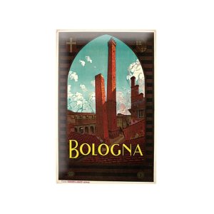 画像: アンティーク風サインプレート　イタリア ボローニャ　Bologna　30ｘ20cm【カラー・ブラウン】