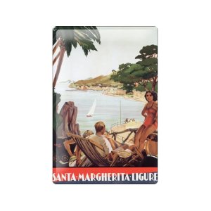 画像: アンティーク風サインプレート　イタリア　リグーリア　Santa Margherita Liguria Portofino 30ｘ20cm【カラー・グリーン】【カラー・ブラック】