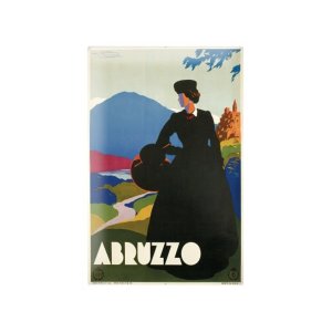 画像: アンティーク風サインプレート　イタリア　アブルッツォ Abruzzo　30ｘ20cm【カラー・マルチ】