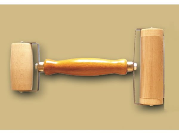 画像1: 手打ちパスタ用ハンドル付きダブル麺棒 ピザ、デザートに 70 & 110 mm (1)