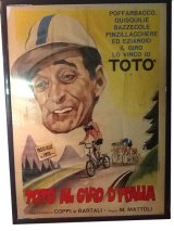 画像: イタリア　映画　アンティークポスター　Toto' al giro d'italia (1948年) トト 140 x 100 cm