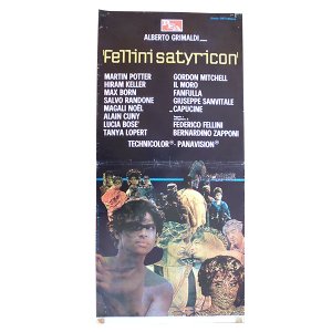 画像: イタリア　映画　アンティークポスター FELLINI SATYRICON (1969) サテリコン フェデリコ　フェリーニ 33 x 70 cm locandine
