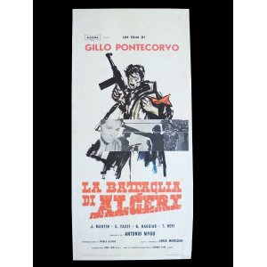 画像: イタリア　映画　アンティークポスター La battaglia di Algeri (1966年) アルジェの戦い ジッロ・ポンテコルヴォ 33 x 70 cm