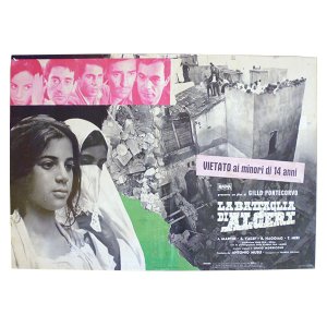 画像: イタリア　映画　アンティークポスター　La battaglia di Algeri (1966年) アルジェの戦い ジッロ・ポンテコルヴォ 50 x 70 cm FOTO BUSTE