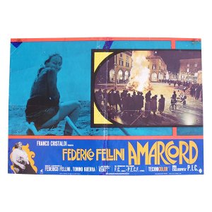 画像: イタリア　映画　アンティークポスター　Amarcord (1973年) フェリーニのアマルコルド  フェデリコ　フェリーニ 50 x 70 cm FOTO BUSTE