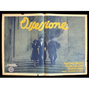 画像: イタリア　映画　アンティークポスター　Ossessione (1942年) 郵便配達は二度ベルを鳴らす ルキノ・ヴィスコンティ 50 x 70 cm manifesti