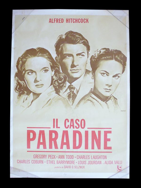画像1: イタリア　映画　アンティークポスター Il caso Paradine (1947年) パラダイン夫人の恋 アルフレッド・ヒッチコック アリダヴァリ 100 x 140 cm manifesti (1)