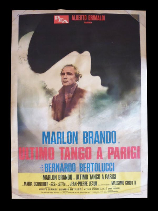 画像1: 【希少】イタリア　映画　アンティークポスター Ultimo tango a Parigi (1972年) ラストタンゴ・イン・パリ ベルナルド・ベルトルッチ 100 x 140 cm manifesti (1)