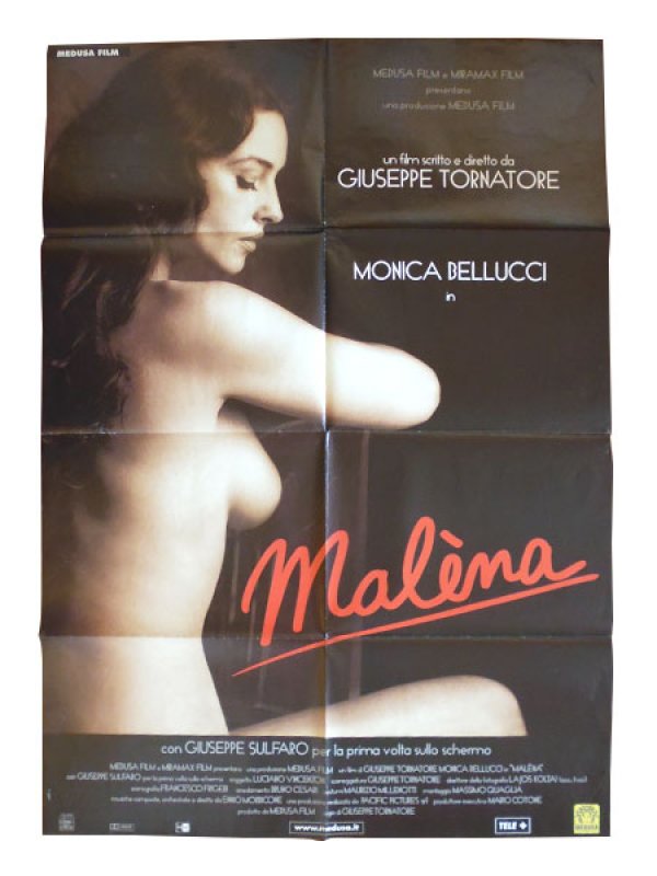 画像1: イタリア　映画　アンティークポスター　Malena (2000年) マレーナ ジュゼッペ・トルナトーレ モニカ・ベルッチ  100 x 140 cm manifesti (1)
