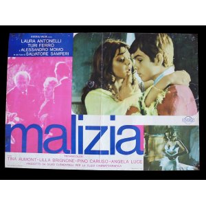 画像: イタリア　映画　アンティークポスター　Malizia (1973年) 青い体験 サルヴァトーレ・サンペリ  50 x 70cm FOTO BUSTE