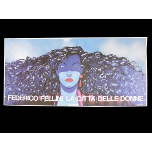 画像: イタリア　映画　アンティークポスター　La citta' delle donne (1980年) 女の都 フェデリコ・フェリーニ マルチェロ・マストロヤンニ  33 x 70 cm locandine