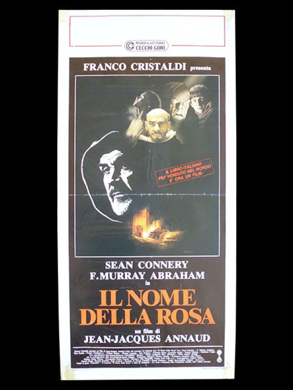 画像1: イタリア　映画　アンティークポスター　 In nome della rosa 薔薇の名前 ジャン＝ジャック・アノー ウンベルト・エーコ ショーン・コネリー クリスチャン・スレーター 33 x 70 cm locandine (1)