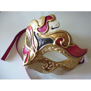 画像: イタリア ヴェネツィア カーニバル マスク　【カラー・レッド】