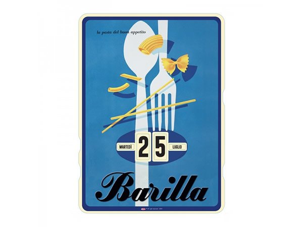画像1: 万年カレンダー BARILLA - POSATE - イタリア インテリア【カラー・ブルー】 (1)