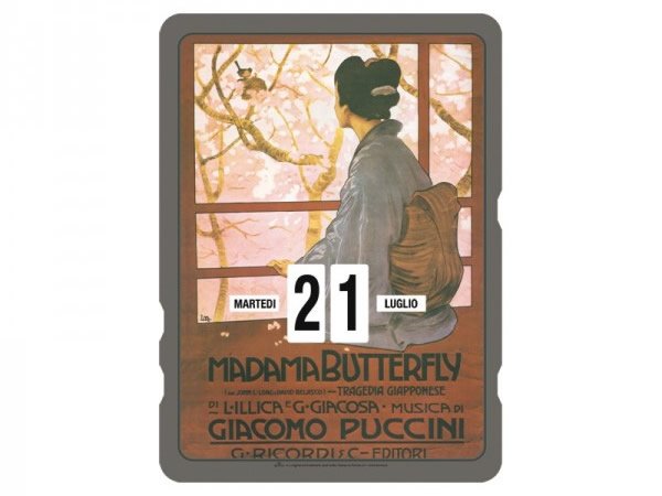 画像1: 万年カレンダー RICORDI - MADAMA BUTTERFLY - イタリア インテリア【カラー・マルチ】 (1)