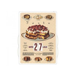 画像: 万年カレンダー ケーキ TORTE - イタリア インテリア【カラー・イエロー】【カラー・マルチ】