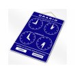 画像1: イタリア語表記営業時間表　ORARIO DI APERTURA 時計・チェーン付き  25 x 18 cm【カラー・ブルー】【カラー・ホワイト】 (1)