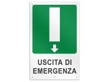画像: イタリア語表記  非常口 Uscita di Emergenza 20 x 30 cm 【カラー・グリーン】【カラー・ホワイト】