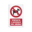 画像1: イタリア語表記 ペットは入れません Accesso Vietato agli animali 20 x 31 cm【カラー・レッド】【カラー・ブラック】【カラー・ホワイト】 (1)
