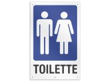 画像: イタリア語表記  お手洗い　Toilette uomo/donna 20 x 31 cm 【カラー・ブルー】【カラー・ホワイト】