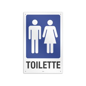 画像: イタリア語表記  お手洗い　Toilette uomo/donna 20 x 31 cm 【カラー・ブルー】【カラー・ホワイト】