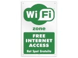 画像: イタリア語表記  Wi-Fiフリー Wi-Fi Free Internet Access - Hot Spot Gratuito 20 x 31 cm 【カラー・グリーン】【カラー・ホワイト】