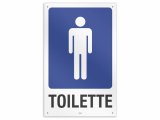 画像: イタリア語表記  お手洗い　Toilette uomo 20 x 30 cm 【カラー・ブルー】【カラー・ホワイト】