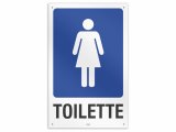 画像: イタリア語表記  お手洗い　Toilette donna 20 x 30 cm 【カラー・ブルー】【カラー・ホワイト】