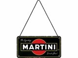 画像: 【数量限定】アンティーク風 サインプレート Martini- Served Here 10 x 20 cm【カラー・ブラック】