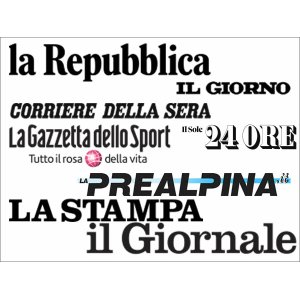 画像: イタリアの新聞: Corriere della Sera, la Repubblica, La Gazzetta dello Sport, La Stampa, Il Giornale, Il Giorno, IL SOLE 24 ORE, LA PREALPINA【B2】【C1】